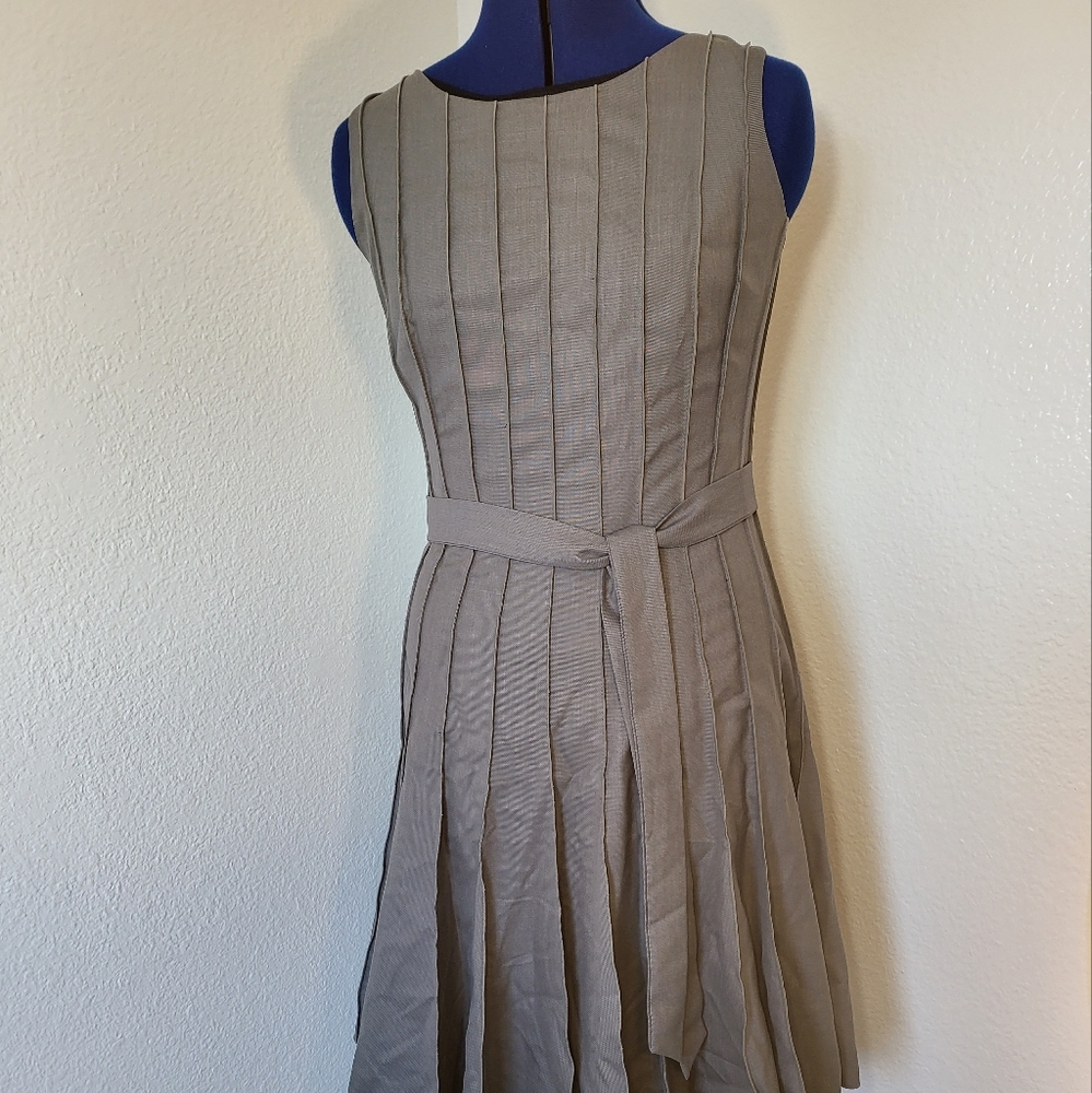 Calvin Klein Grey Pleated Dress Size 8